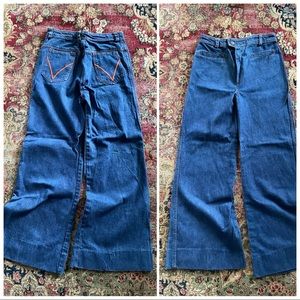 French jeans American Retro ‘70s style high waisted bell bottoms, 44 FR or US M